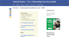 Desktop Screenshot of citizenshiptest.net