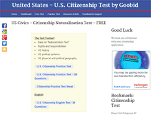 Tablet Screenshot of citizenshiptest.net